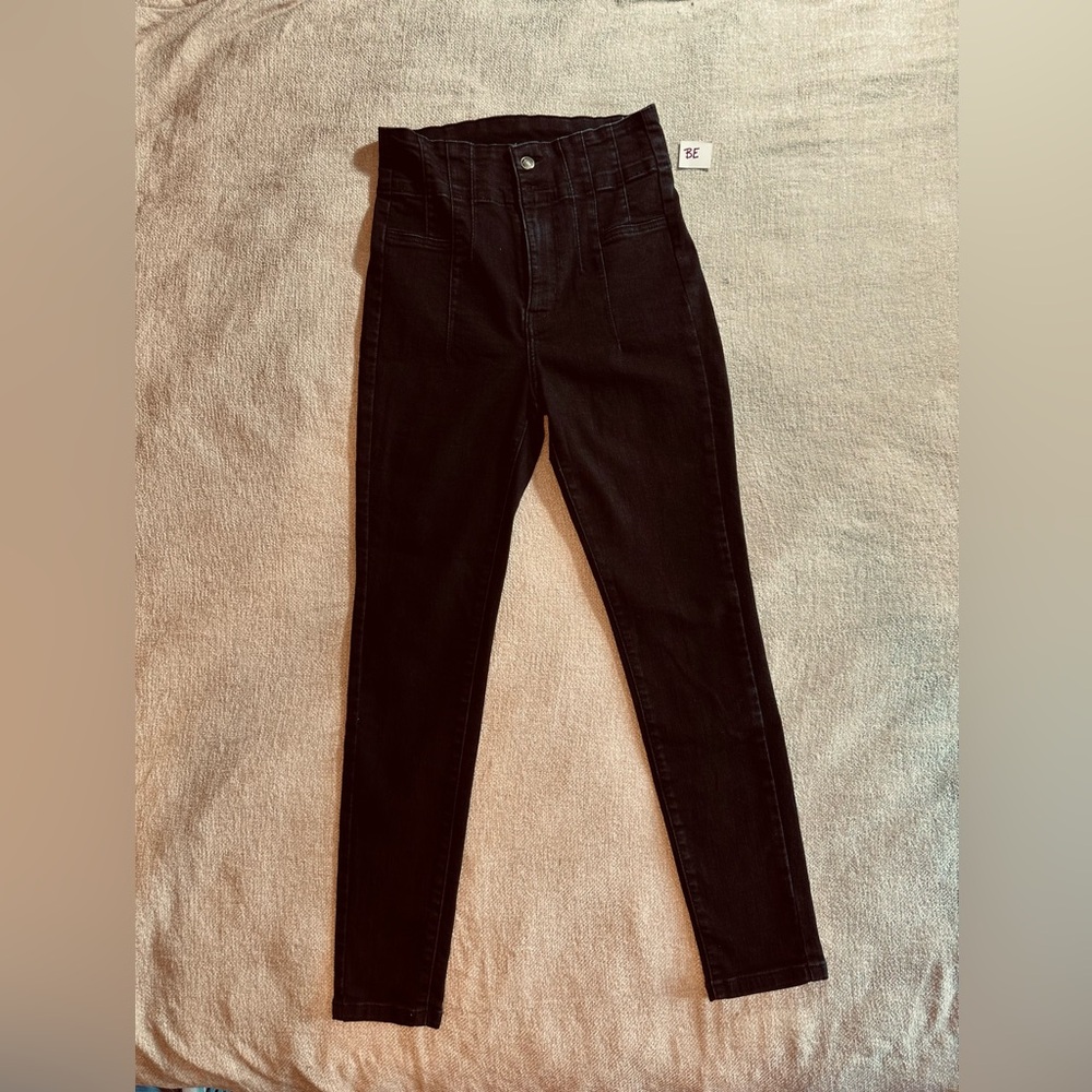 We The Free Free People Black High Rise Skinny Jeans Size 28